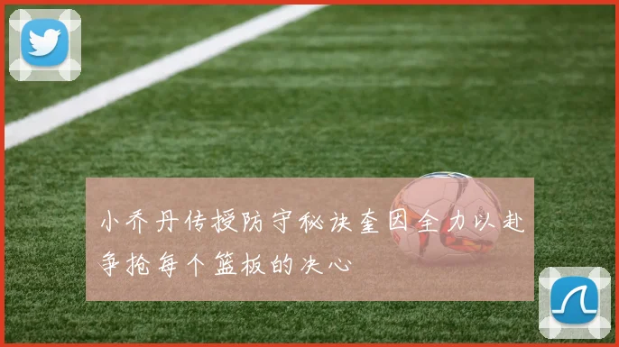 小乔丹传授防守秘诀奎因全力以赴争抢每个篮板的决心